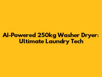 AI-Powered 250kg Washer Dryer: Ultimate Laundry Tech