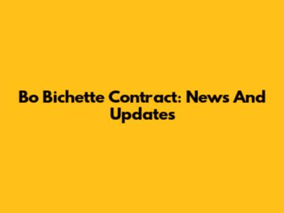 Bo Bichette Contract: News And Updates