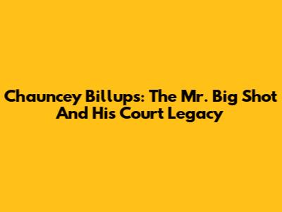 Chauncey Billups: The 'Mr. Big Shot' And His Court Legacy