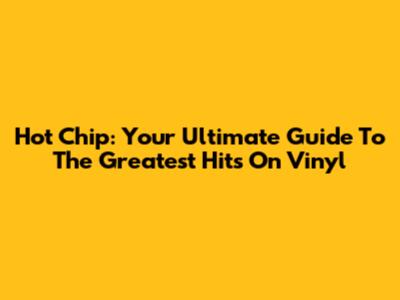 Hot Chip: Your Ultimate Guide To The Greatest Hits On Vinyl