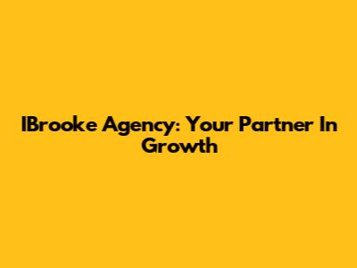 IBrooke Agency: Your Partner In Growth