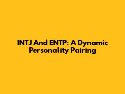 INTJ And ENTP: A Dynamic Personality Pairing