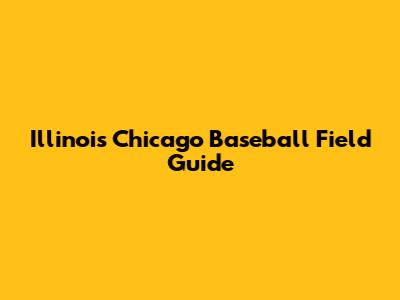 Illinois Chicago Baseball Field Guide