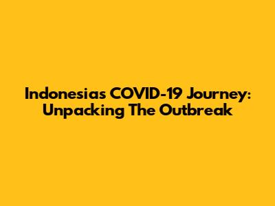 Indonesia's COVID-19 Journey: Unpacking The Outbreak