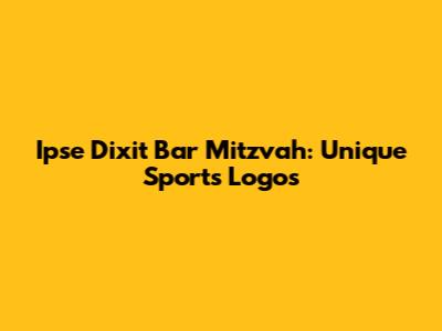 Ipse Dixit Bar Mitzvah: Unique Sports Logos