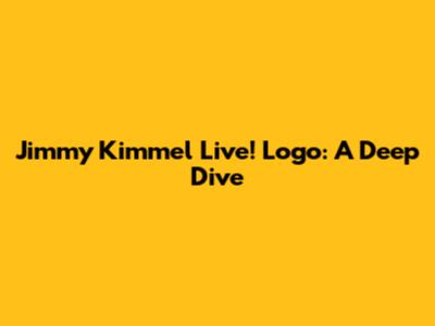 Jimmy Kimmel Live! Logo: A Deep Dive