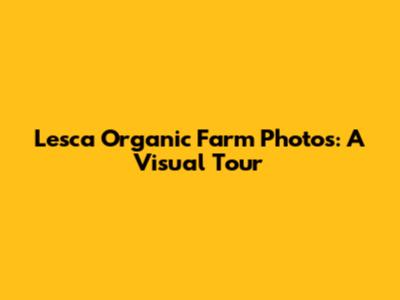 Lesca Organic Farm Photos: A Visual Tour