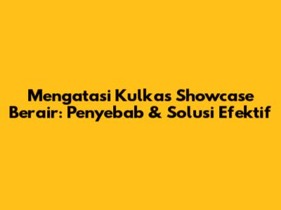 Mengatasi Kulkas Showcase Berair: Penyebab & Solusi Efektif