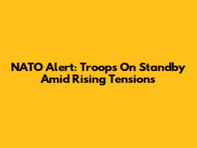 NATO Alert: Troops On Standby Amid Rising Tensions