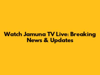 Watch Jamuna TV Live: Breaking News & Updates