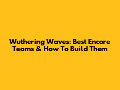 Wuthering Waves: Best Encore Teams & How To Build Them